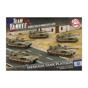 Battlefront Team Yankee   Merkava Tank Platoon (x5 Plastic) - TIBX01 - 9420020246133