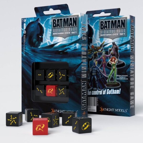 Q-Workshop    Batman Miniature Game - D6 Batman Dice Set (6) - ACC0031 - 8437013053693