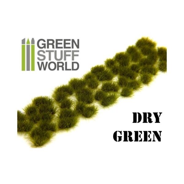 Green Stuff World    Grass TUFTS - 6mm self-adhesive - DRY GREEN - 8436554362462ES - 8436554362462