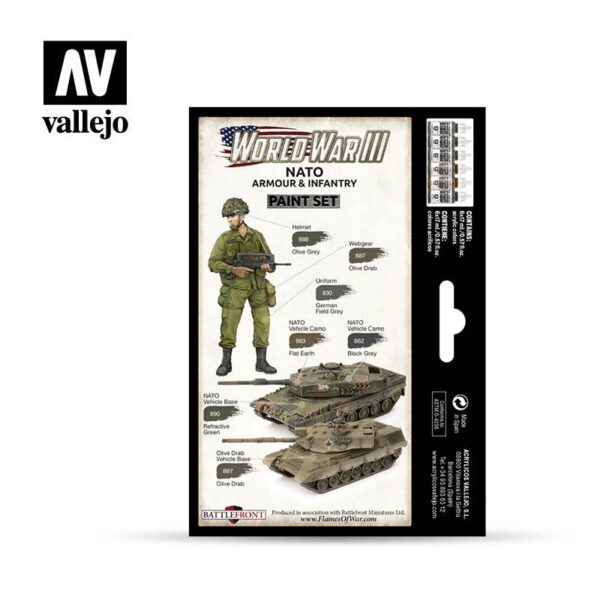 Vallejo    AV Vallejo Model Color Set - WWIII Nato Armour&Infanrty (6) - VAL70223 - 8429551702232