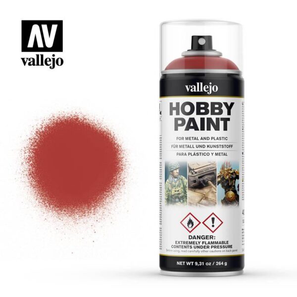 Vallejo    AV Spray Primer: Fantasy Color - Scarlet Red 400ml - VAL28016 - 8429551280167