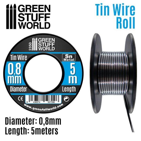 Green Stuff World    Flexible tin wire roll 0.8mm - 8436574507096ES - 8436574507096
