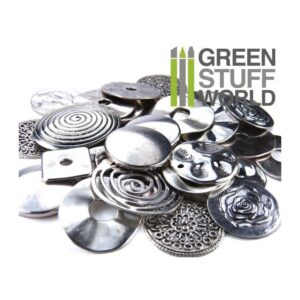Green Stuff World    Flat Round LINKS Beads 85gr - LARGE - 8436554365852ES - 8436554365852