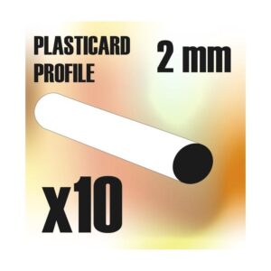 Green Stuff World    ABS Plasticard - Profile ROD 2 mm - 8436554366729ES - 8436554366729