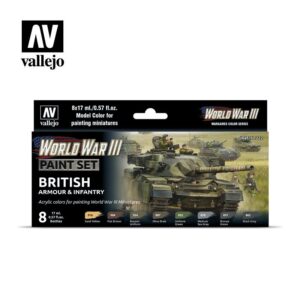 Vallejo    AV Vallejo Model Color Set - WWIII British Armour&Infantry - VAL70222 - 8429551702225