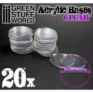 Green Stuff World    Acrylic Bases - Round 32 mm CLEAR - 8436554367924ES - 8436554367924