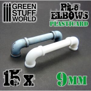 Green Stuff World    Plasticard Pipe ELBOWS 9mm - 8436554368204ES - 8436554368204