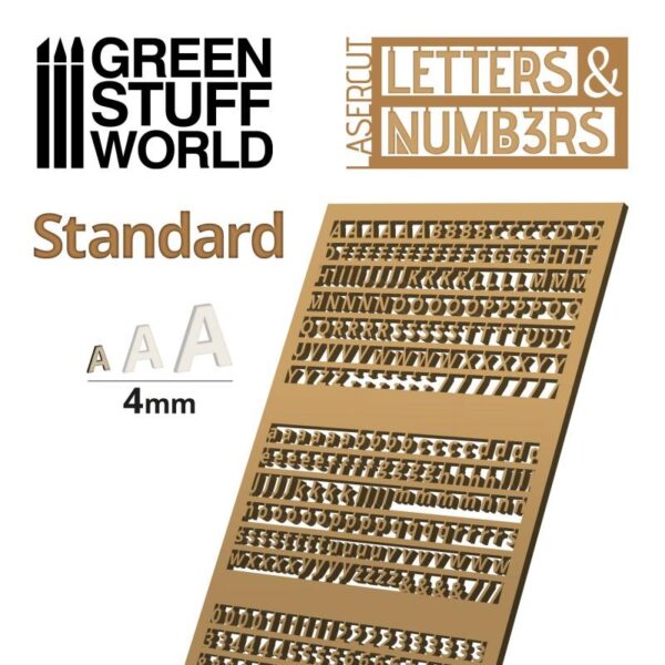 Green Stuff World    Letters and Numbers 4mm STANDARD - 8435646501321ES - 8435646501321