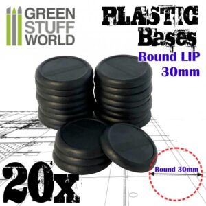 Green Stuff World    Plastic Bases - Round Lip 30mm - 8436574503265ES - 8436574503265