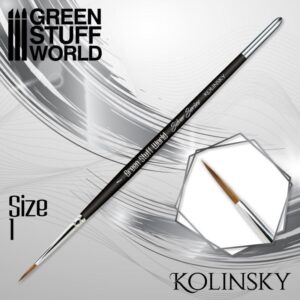 Green Stuff World    SILVER SERIES Kolinsky Brush - Size 1 - 8436574507133ES - 8436574507133