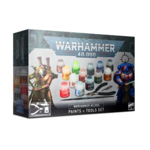 Games Workshop (Direct) Warhammer 40,000   Warhammer 40,000 Paints & Tools Set (9th Edition) - 99170199018 - 5011921192021