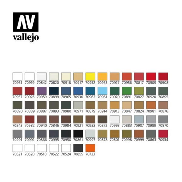 Vallejo    Vallejo Model Color Basic Model Color (72 Colors + 3 brushes + carry case) - VAL70172 - 8429551701723