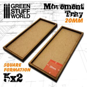 Green Stuff World    MDF Movement Trays 20mm 5x2 - 8436574502909ES - 8436574502909