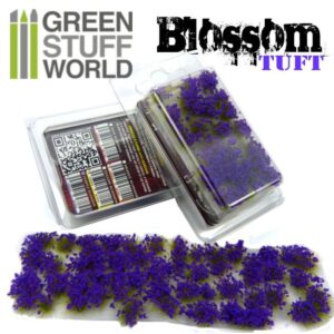 Green Stuff World    Blossom TUFTS - 6mm self-adhesive - PURPLE Flowers - 8436554367825ES - 8436554367825