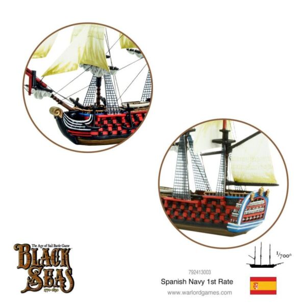 Warlord Games Black Seas   Black Seas: Spanish Navy 1st Rate - 792413003 - 5060572505766