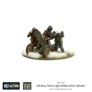 Warlord Games Bolt Action   US Army 75mm Light Artillery M1A1 (Winter) - 403013002 - 5060393705789