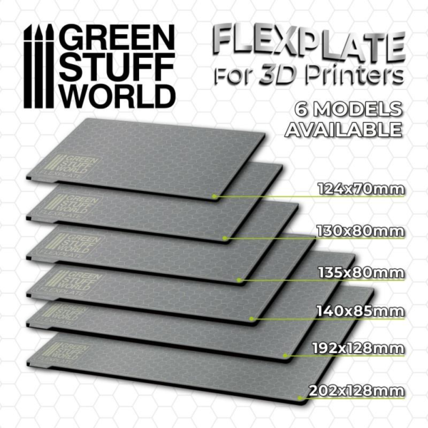 Green Stuff World    Flexplates For 3d Printers - 140x85mm - 8435646504452ES - 8435646504452