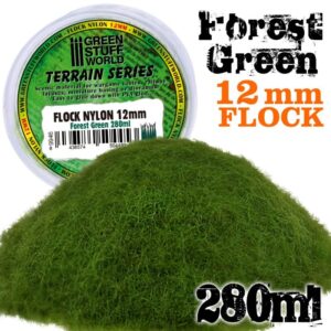 Green Stuff World    Static Grass Flock 12mm - Forest Green - 280 ml - 8436574504453ES - 8436574504453