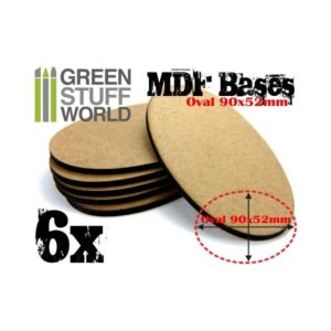 Green Stuff World    MDF Bases - AOS Oval 90x52mm - 8436554366989ES - 8436554366989