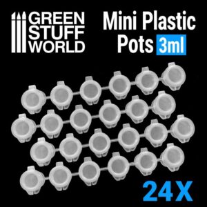 Green Stuff World    24x Mini Plastic Pots 3ml - 8436574508222ES - 8436574508222