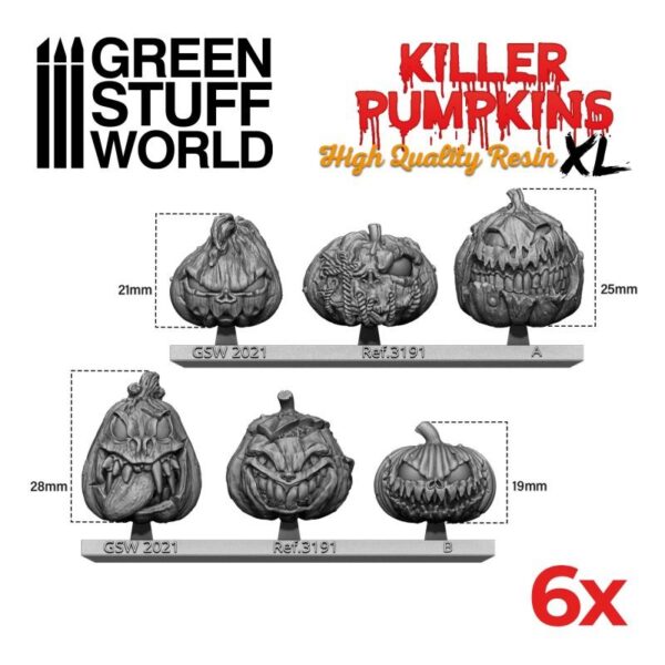 Green Stuff World    Large Killer Pumpkins Resin Set - 8435646505510ES - 8435646505510