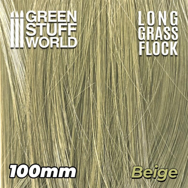 Green Stuff World    Long Grass Flock 100mm - Beige - 8435646507095ES - 8435646507095