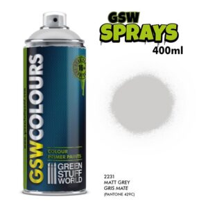 Green Stuff World    SPRAY Primer Colour Matt Grey 400ml - 8436574505900ES - 8436574505900