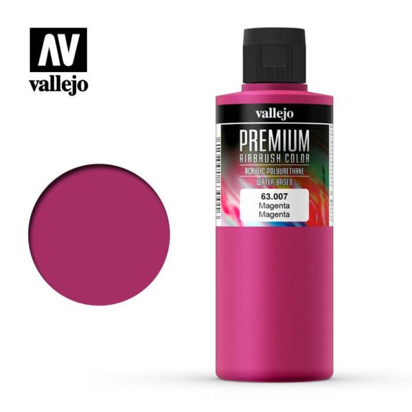 Vallejo    AV Vallejo Premium Color - 200ml - Opaque Magenta - VAL63007 - 8429551630078