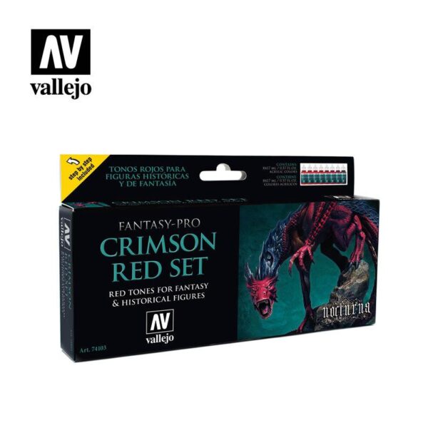 Vallejo    Fantasy Pro - Crimson Red Set (x8) - VAL74103 - 8429551741033