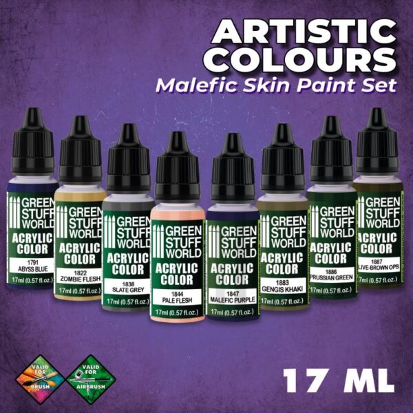 Green Stuff World    Paint Set - Malefic Skin - 8436574506211ES - 8436574506211