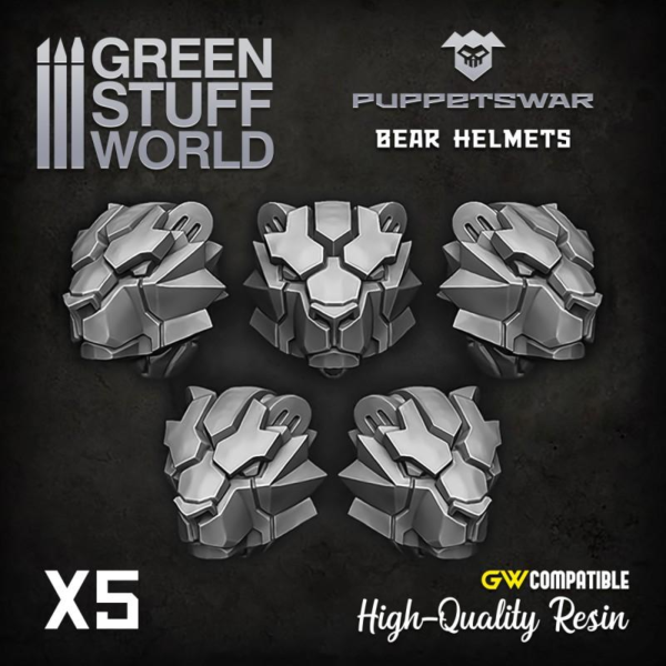 Green Stuff World    Bear Helmets - 5904873422417ES - 5904873422417