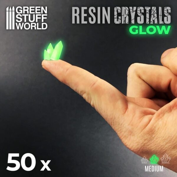 Green Stuff World    GREEN GLOW Resin Crystals - Medium - 8436574508918ES - 8436574508918