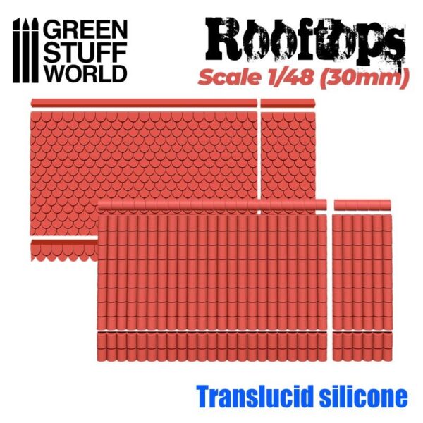 Green Stuff World    Silicone Molds - Rooftops 1/48 (30mm) - 8436574505573ES - 8436574505573