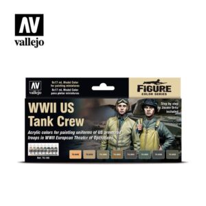 Vallejo    AV Vallejo Model Color Set - WWII US Tank Crew (8) - VAL70186 - 8429551701860