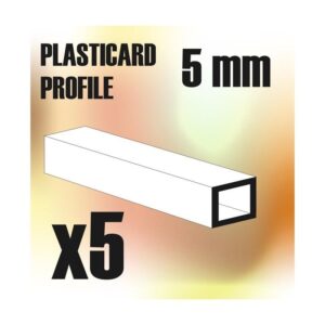 Green Stuff World    ABS Plasticard - Profile SQUARED TUBE 5mm - 8436554366187ES - 8436554366187