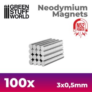 Green Stuff World    Neodymium Magnets 3x0.5mm - 100 units (N52) - 8436554367610ES - 8436554367610