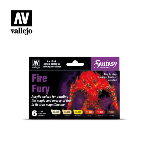 Vallejo    AV Vallejo Model Color Set - Fire Fury (6) - VAL70243 -
