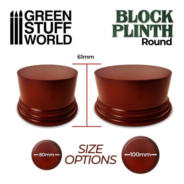 Green Stuff World    Round Block Plinth 10cm - Hazelnut - 8435646500614ES - 8435646500614