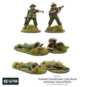 Warlord Games Bolt Action   Australian flamethrower, light mortar and sniper teams (Pacific) - 403015015 - 5060393707455