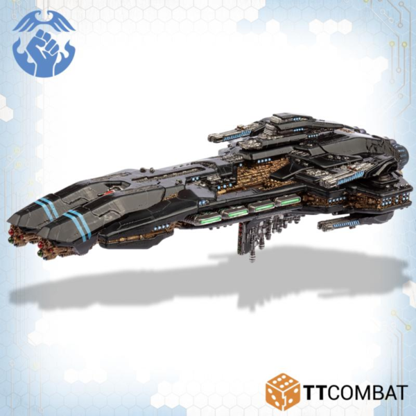 TTCombat Dropfleet Commander   Resistance Trident Battleship - TTDFX-RES-005 - 5060570137341