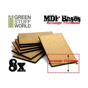 Green Stuff World    MDF Bases - Rectangle 75x50mm - 8436554366392ES - 8436554366392