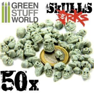 Green Stuff World    50x Resin ORK Skulls - 8436554363872ES - 8436554363872