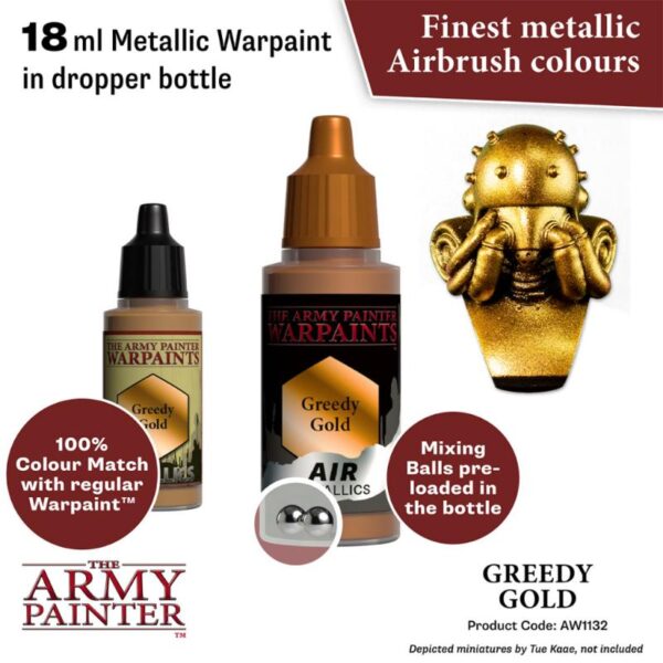 The Army Painter    Warpaint Air: Greedy Gold - APAW1132 - 5713799113282