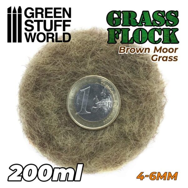 Green Stuff World    Static Grass Flock 4-6mm - Brown Moor Grass - 200 ml - 8435646506517ES - 8435646506517