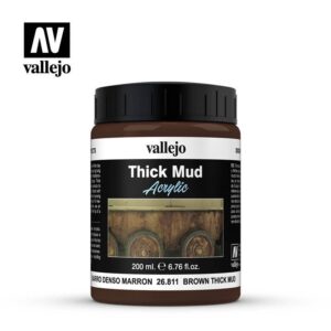 Vallejo    Vallejo Weathering Effects 200ml - Brown Thick Mud - VAL26811 - 8429551268110