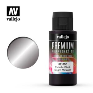 Vallejo    Premium Color 60ml: Metallic Black - VAL62053 - 8429551620536
