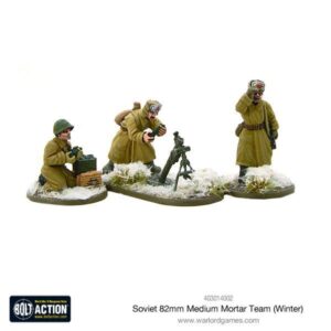 Warlord Games Bolt Action   Soviet 82mm Medium Mortar Team (Winter) - 403014002 - 5060393708278