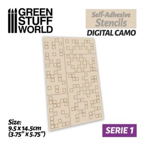 Green Stuff World    Self-adhesive stencils - Digital Camo - 8435646502380ES - 8435646502380