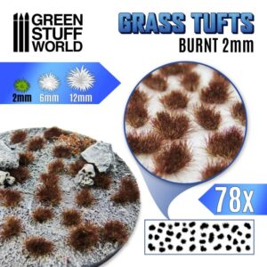Green Stuff World    Grass TUFTS - 2mm self-adhesive - Burnt - 8435646504810ES - 8435646504810