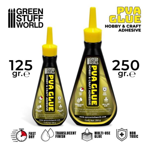 Green Stuff World    PVA glue 250gr - 8435646502243ES - 8435646502243